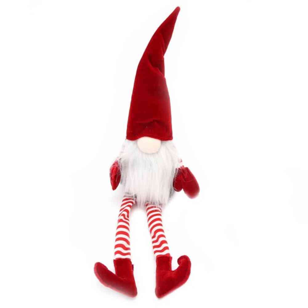 Something Different - 70cm Sitting Red Santa Gonk with Dangly Legs Figurine - Multicolore